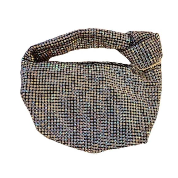 Madison West Los Angeles Rhinestone Bling Knotted Handbag. NWT - Picture 6 of 11